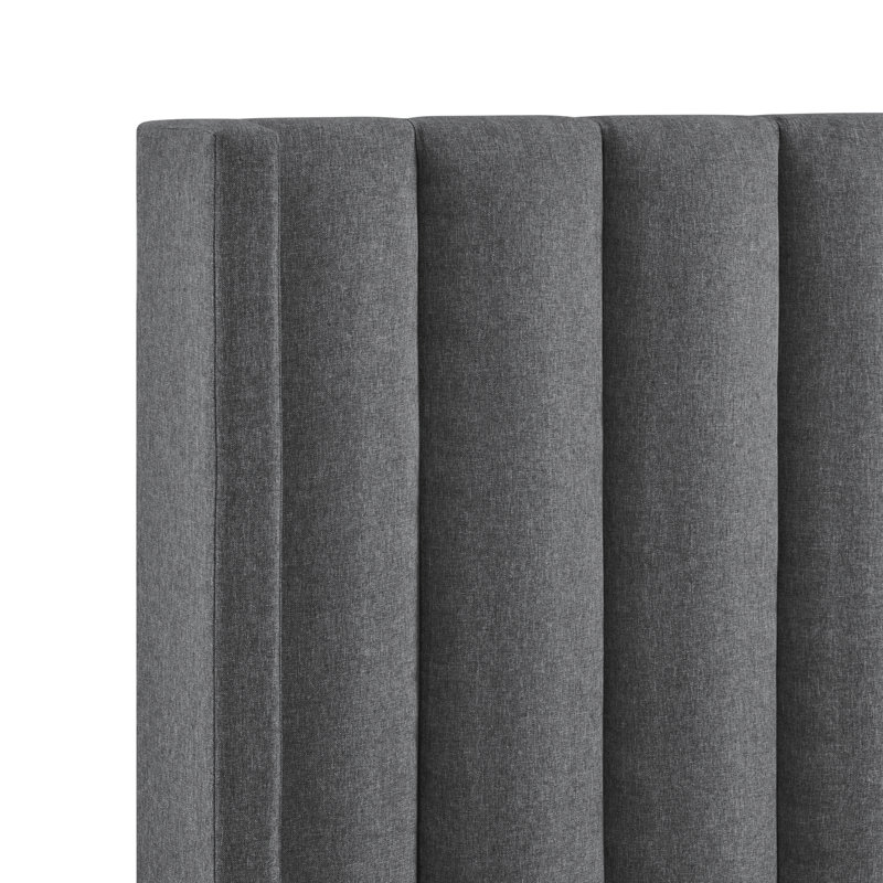 Lit plateforme Lomax, Double, Lin gris