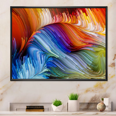 Élégance de la couleur liquide, impression sur toile Floater