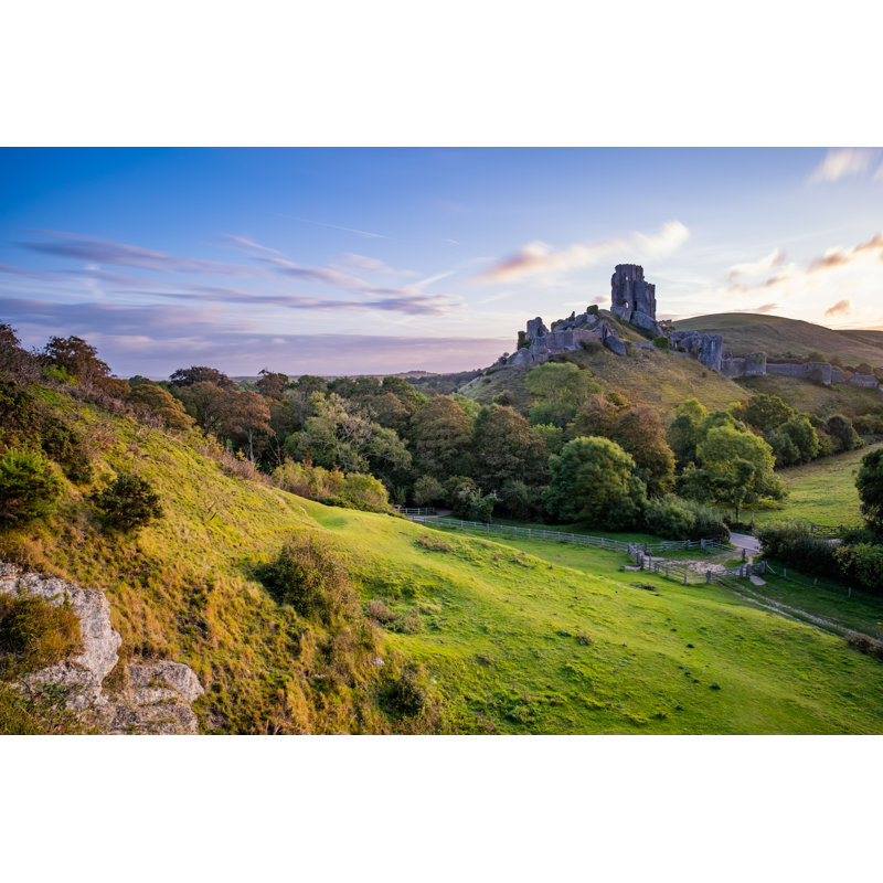 Aidynn Corfe Castle Sunrise - Photographie sur toile tendue, H 20 po x l 30 po