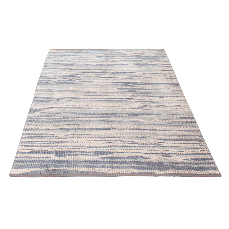 Tapis unique bleu clair 6 pi x 8 pi 8 po Akshayan