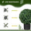 20.5'' Faux Topiary in Cement Pot,wood