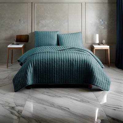  Microfiber 3 Piece Coverlet Set