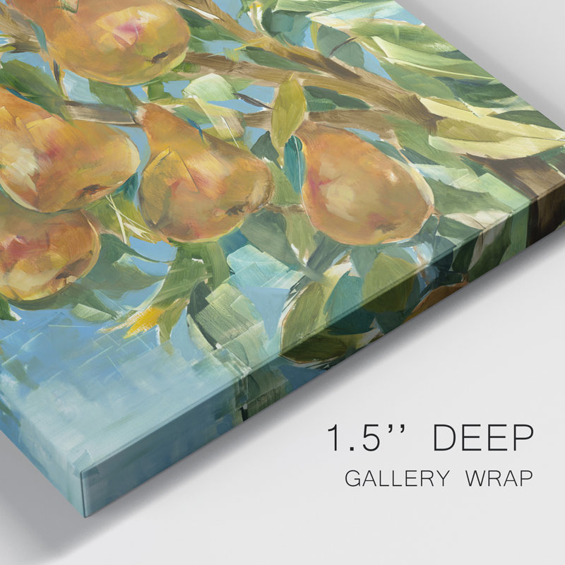 «IN A PEAR Tree» par Liz Jardine - ensemble de 2 reproductions sur toiles tendues, H 32 po x l 48 po x P 1 po