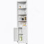 Armoire de rangement d'angle avec 2 portes, armoire en métal à 5 niveaux avec tablettes réglables