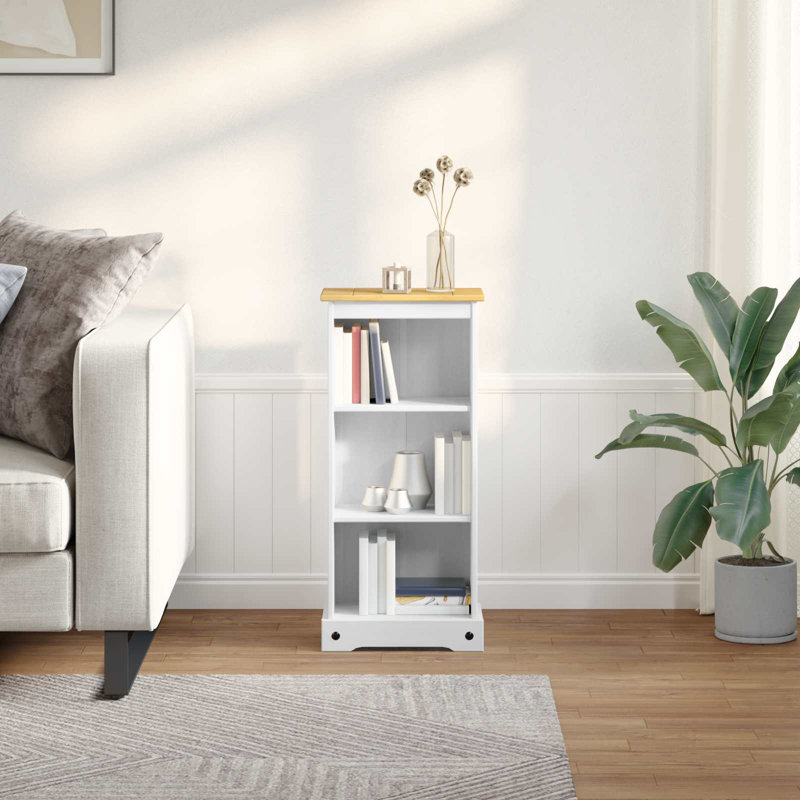 46cm W Solid Wood Bookcase, (3 Shelves) 100cm H x 46cm W x 29cm D