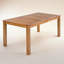 Ensemble de table de salle à manger d'extérieur en bois 7 pièces, 1 table rectangulaire et 6 chaises en rotin-1772494701