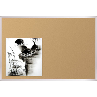 Natural Cork Plate MooreCo No Cork Wall Metal Bulletin Board