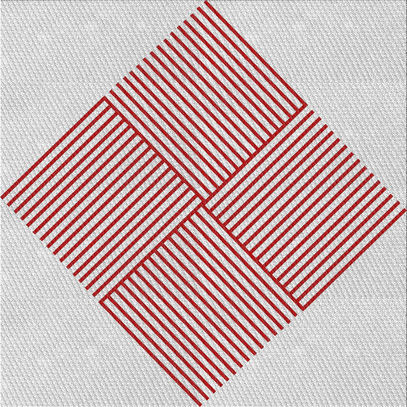 Geometric Indoor Rug, Square 7'