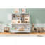 Lit escamotable mural simple avec armoire supérieure, tablettes, lit pliable peu encombrant avec lumière et USB-1977237884