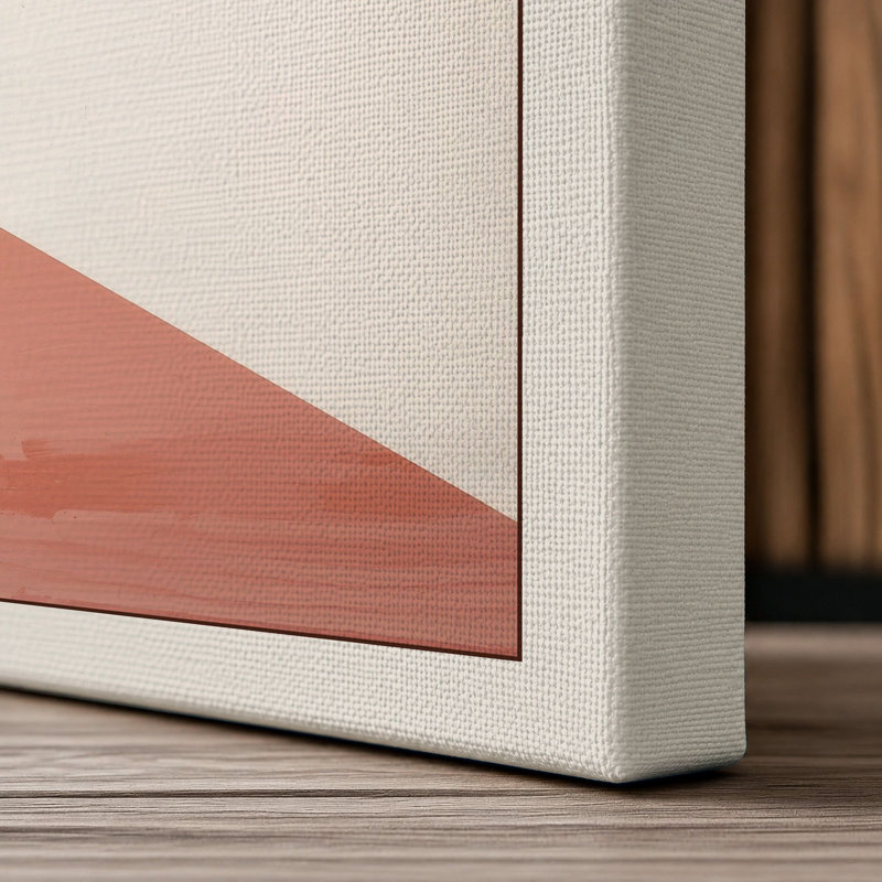 Shapes in Harmony Mid-Century - Wrapped Canvas, 18x12 - 45.7 x 30.5 cm, Cream Border