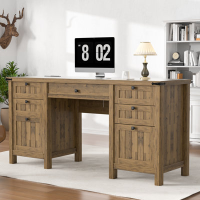 61.8" Modern Farmhouse Executive Desk