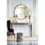 Miroir mural rond D40 "avec finition dorée, miroir mural décoratif pour le salon de la chambre à coucher