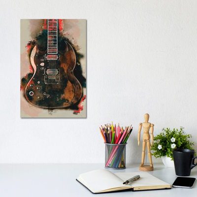 Tony Iommi's Electric Guitar - Wrapped Canvas Painting