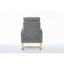Chaise berçante de chambre de bébé pratique avec coussins à haute densité, base et surface respirante, pieds confortables en bois massif, tissu, design ergonomique-255958