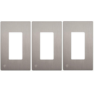 Enerlites Screwless Decorator/GFCI One-Gang Wall Plate Light Gray