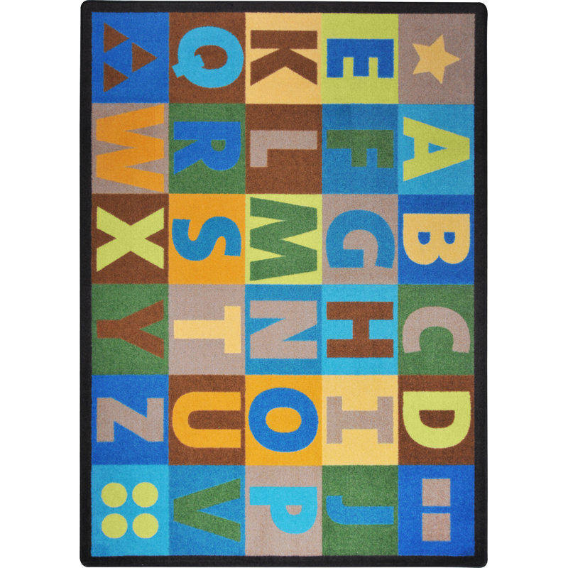 Tapis surdimensionné Alphabet ©, Rectangle 5 pi 4 po x 7 pi 8 po