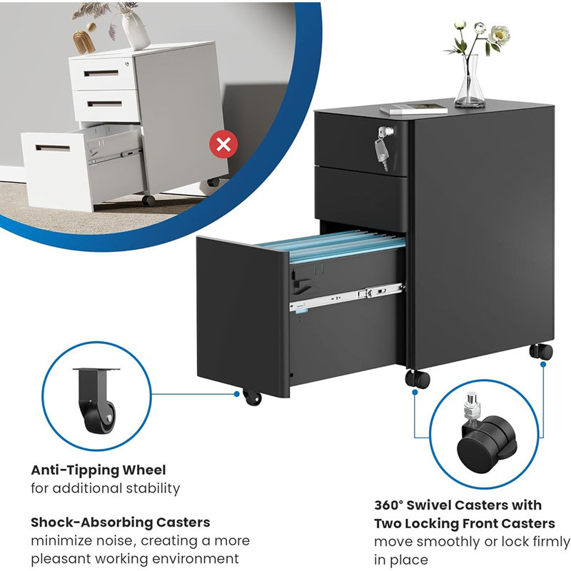 Montez-le! Slim sous le bureau, classeur mobile
