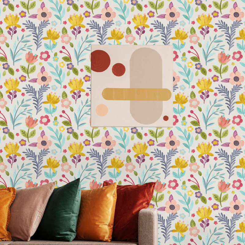 Rouleau de papier peint autocollant Cronyn, L 16,67 po x l 25 po