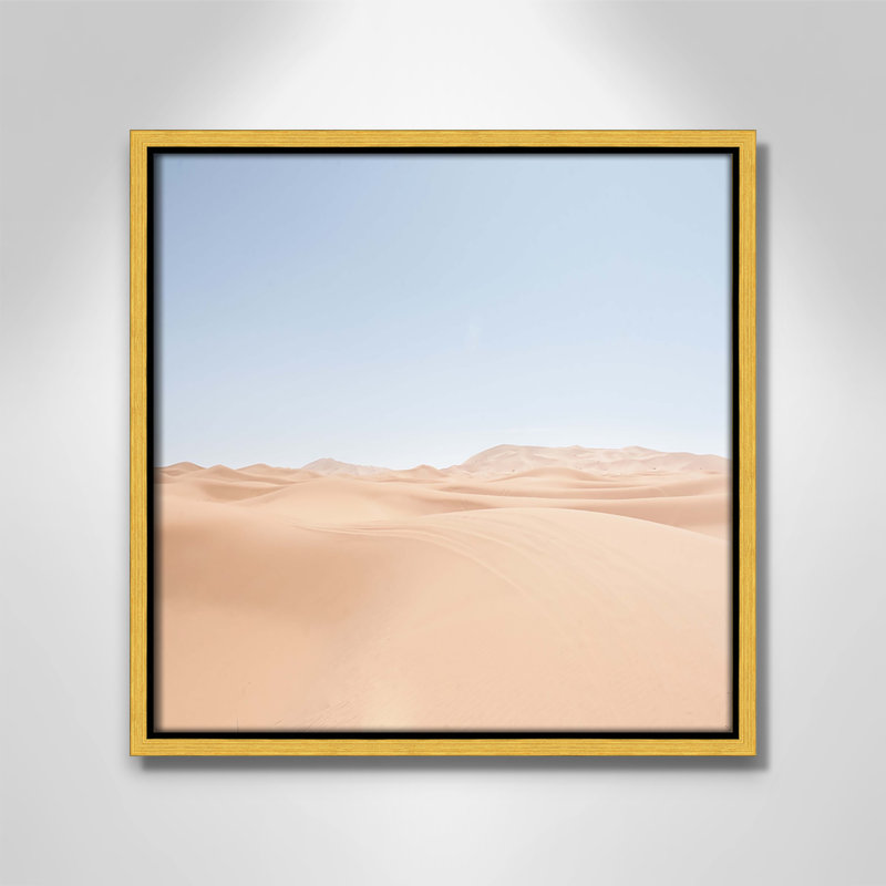 «Desert Serenity I Print» par Mark Eder, H 13,5 po x l 13,5 po x P 2 po, Cadre flottant doré, Pas de tapis
