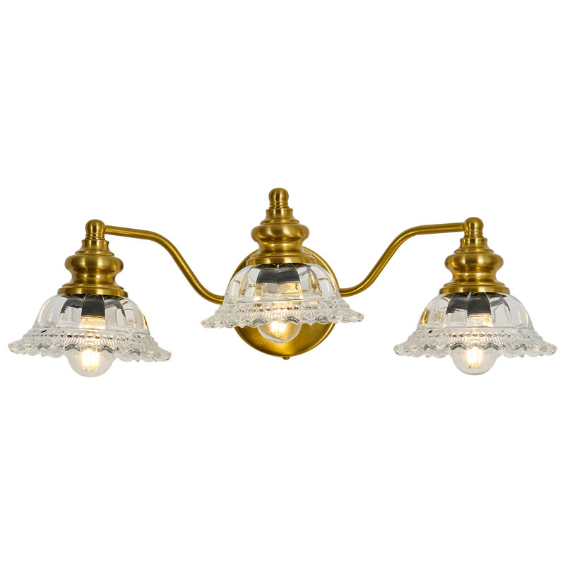 3-light Dimmable Vanity Light, Clear
