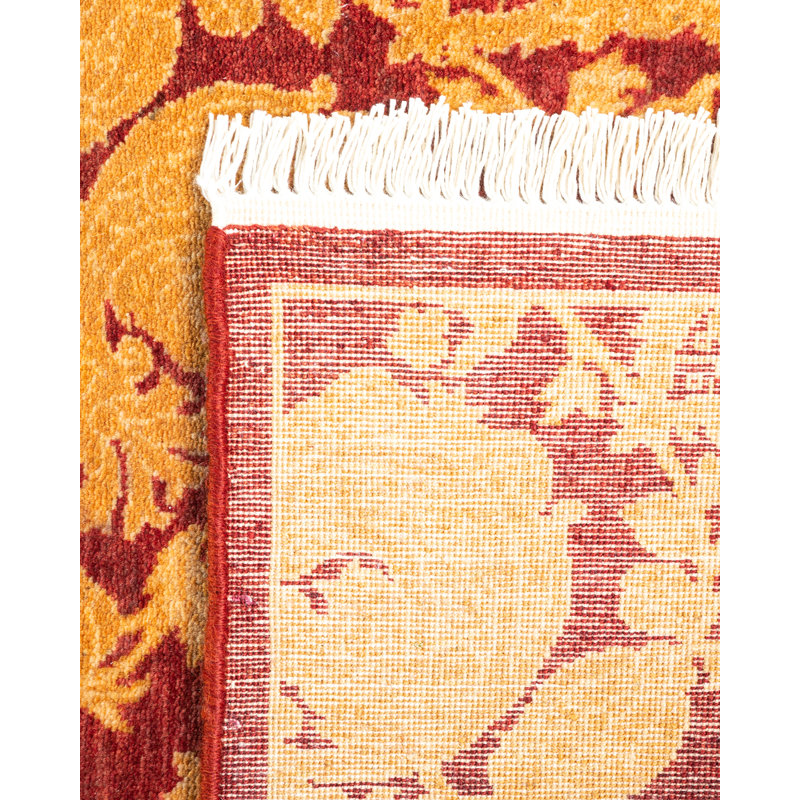 Tapis de couloir unique en laine noué à la main 2 pi 9 po x 16 pi 7 po nouvel âge Hayner