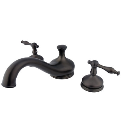Robinet de baignoire romaine à fixation sur plateau à poignées doubles Naples