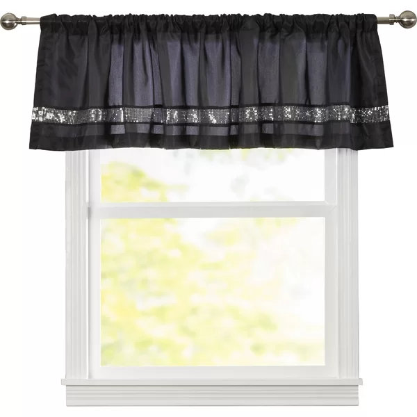 Night Sky Striped Tailored Curtain Valance