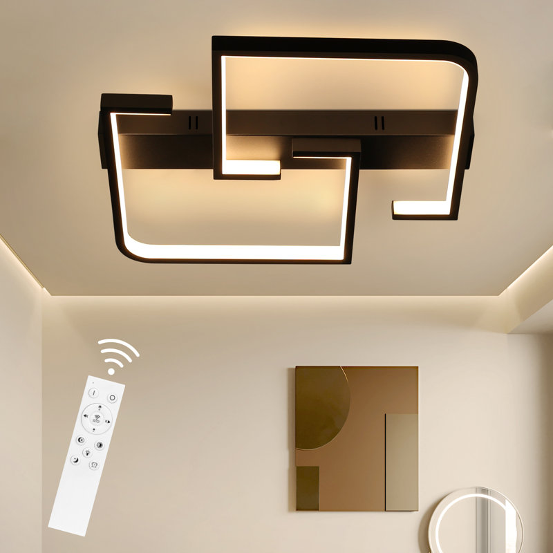 Casein LED Flush Mount, Black