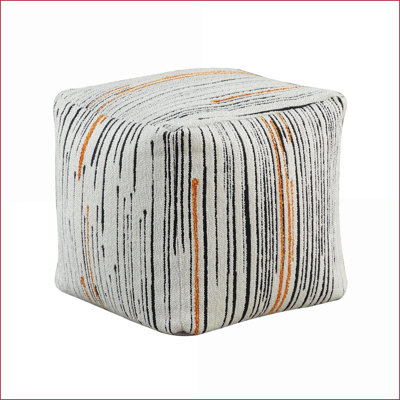 Repose-pieds repose-pieds en tissu jacquard carré Multicolore | Textile