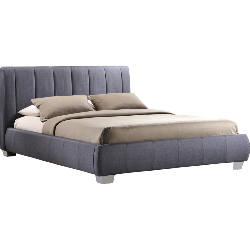 Cantos Upholstered Bed, Grey, Double (4'6)