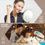 Miroir de maquillage mural en métal 8 "avec grossissement, miroir de maquillage à 3 lumières DEL-982903440-987722034