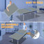 Plateau de table de tennis de table pliable et portable de 9 pi noir pour jeux d'intérieur-136216072-136216069