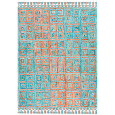 Tapis touffeté à la main en soie / coton à motif géométrique Culver