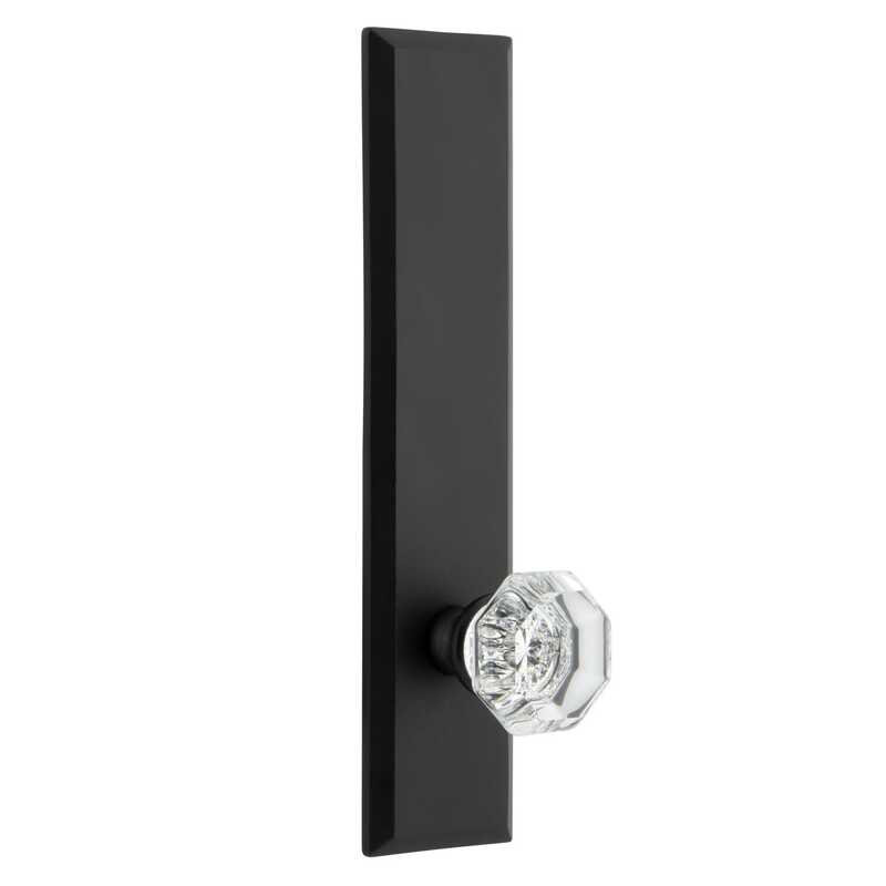 Fer intemporel avec plaque Krystall, 2 3/8", Intimité (lit et salle de bain), À gauche