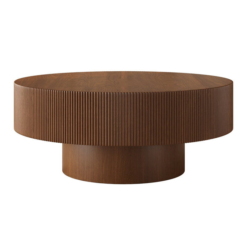 Table basse moderne à piédestal moderne, Noyer