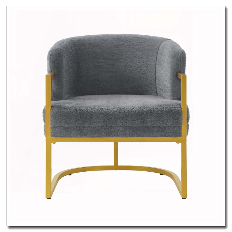 Chaise de lecture rembourrée Modern, Gris