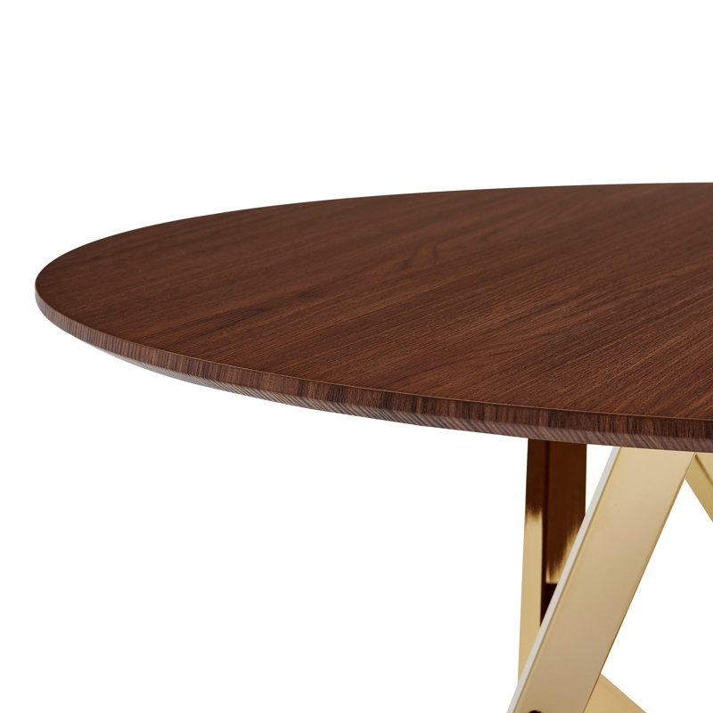 Round Dining Table, Small Round Kitchen Table With Metal Legs, Suitable For 2 To 4 People, Modern Dining Room Table