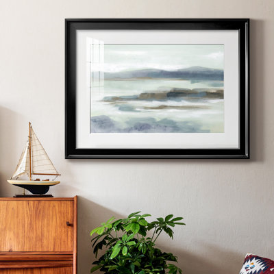 Soft Shores I, reproduction encadrée de qualité supérieure - prête à être accrochée