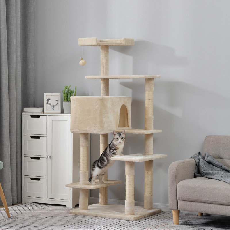 Velda 150cm H Cat Tree, Beige