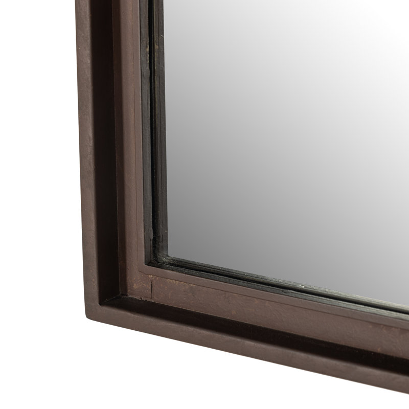 Effie Arch Metal Wall Mirror, Dark Brown