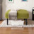 Corduroy Ottoman Footstool with Wooden Legs, Soft Padded Seat Footrest for Living Room Bedroom-1351660779