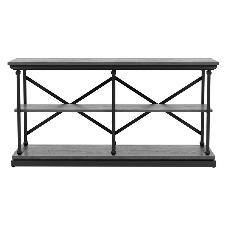 Kiven 59'' Console Table, Antique Gray