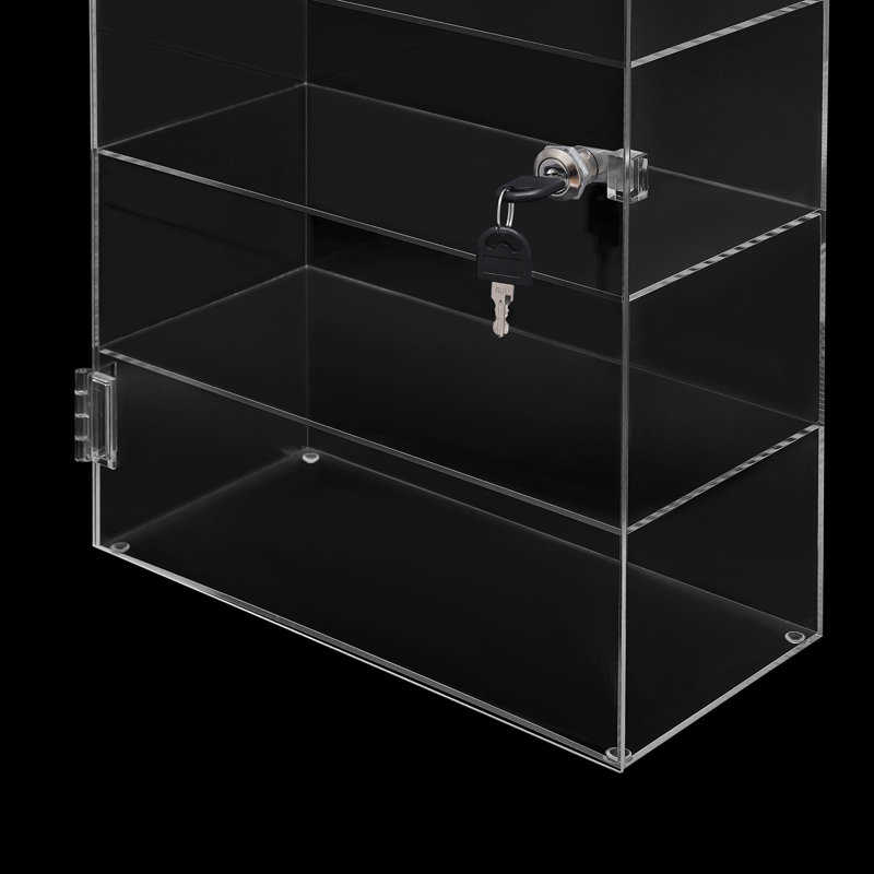 4 Grids Clear Acrylic Display Box with Lock