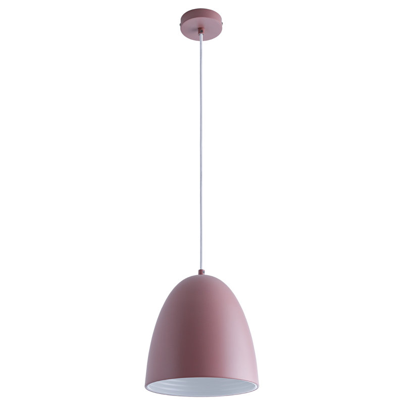 Hearns 1 - Light Single Pendant, Matte Pink/White