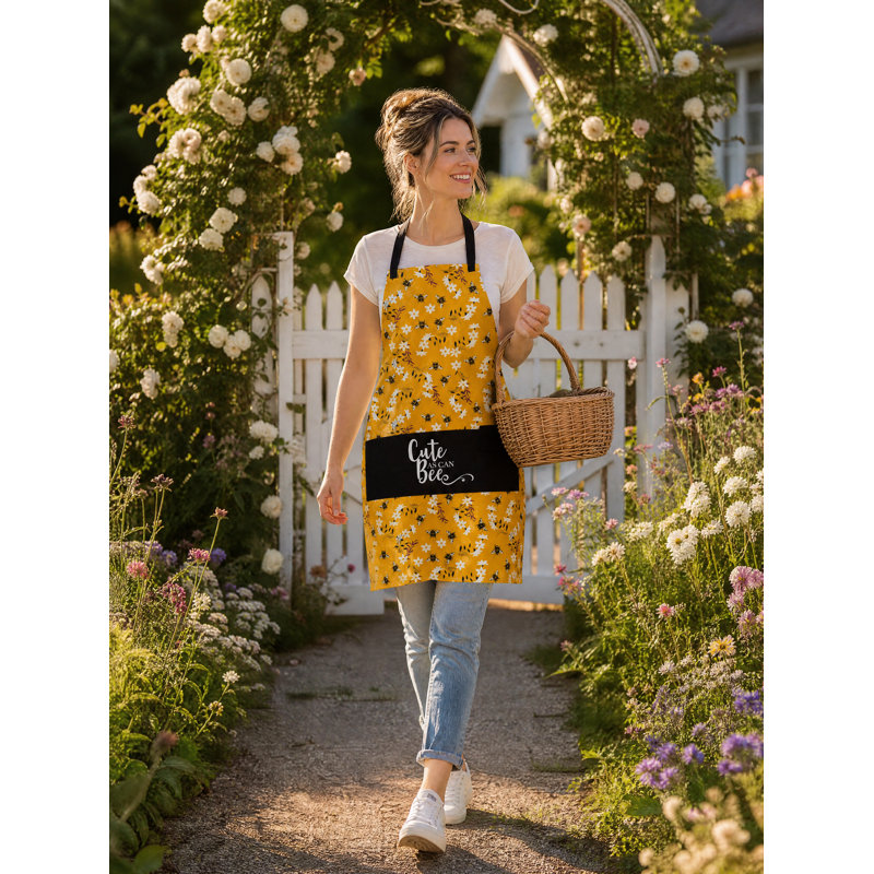 Floral Canvas Bib Apron