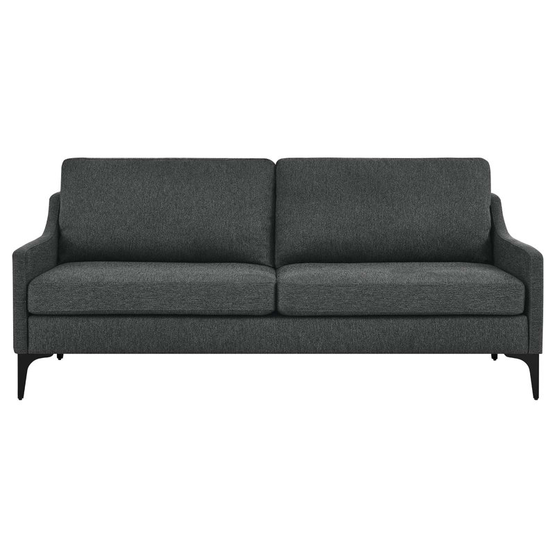 Canapé Modway Corland, 100 % lin gris anthracite