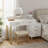 White, Modern Vanity Set With Light And Mirror; 6 Storage Drawers + Dividers + Cushioned Stool; Bedroom Women's Dressing Table.-1338630341