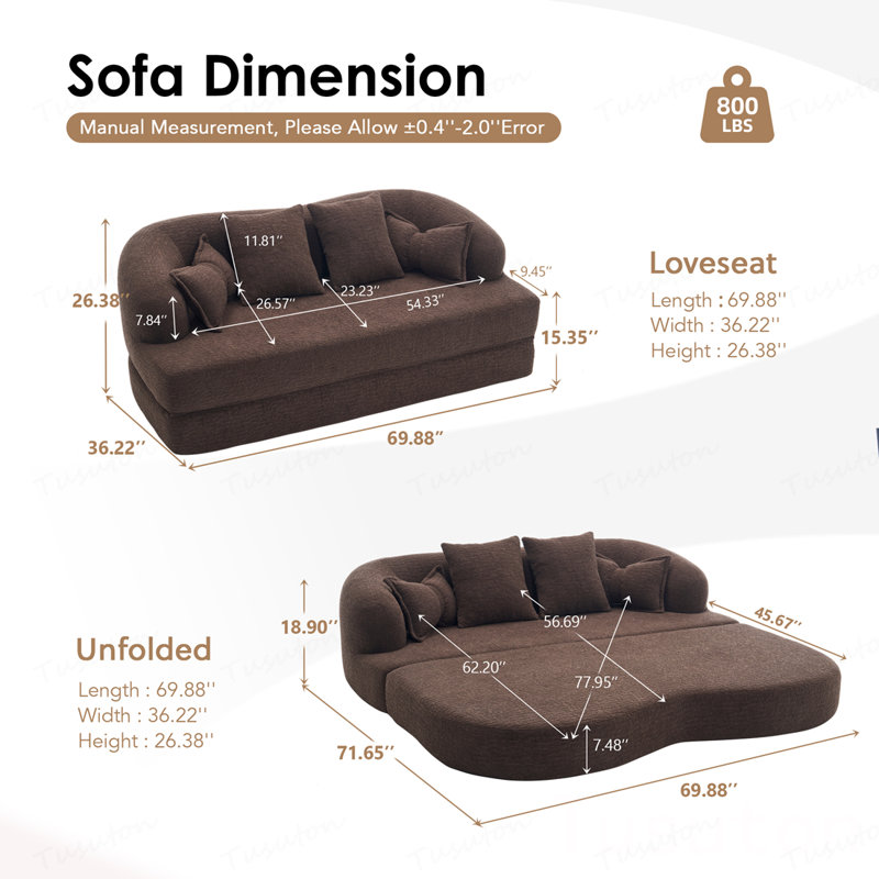 2-in-1 Foldable Sofa Bed