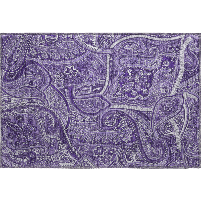 Tapis mauve Premium lavable à la machine, Rectangle 1 pi 8 po x 2 pi 6 po