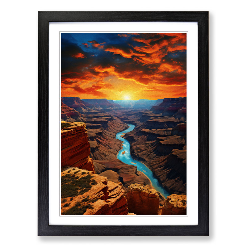 Grand Canyon Digital Art - Framed Print